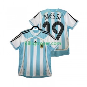 Billige Fotballdrakter Argentina MESSI 19 2006 Retro Hjemmedraktsett Kortermet